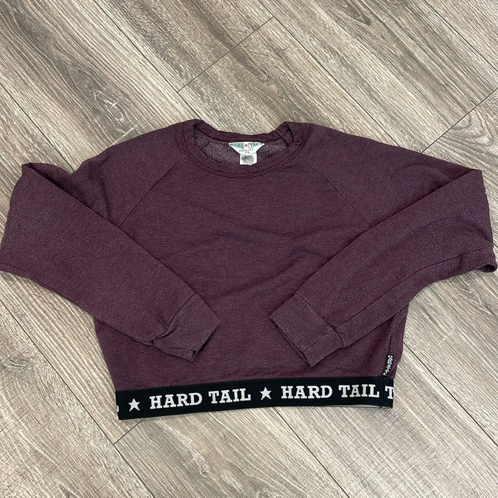 Hard Tail with Elastic Band Eggplant Color top